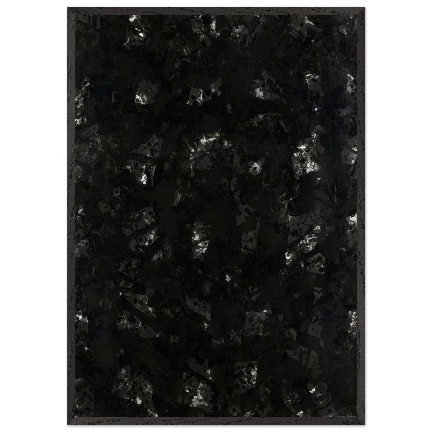 Indigo Wood - Sam Francis 70x100 cm / 28x40 inches Framed Art Print – Black Wooden Frame