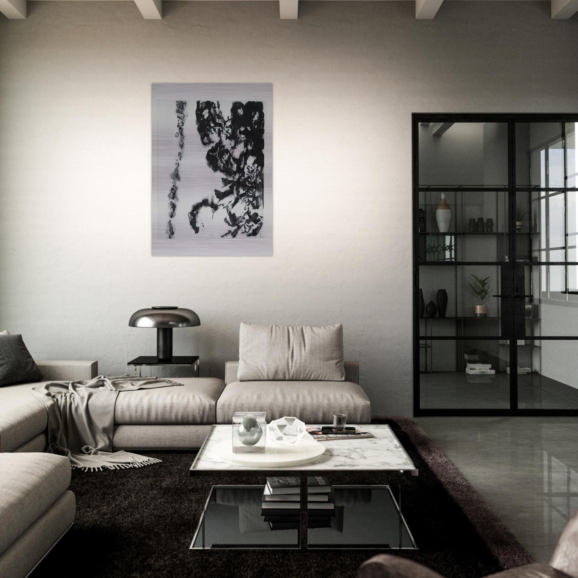 EULOGY ON THE EXTREMELY DELICATE THINGS 1993 - Zao Wou-Ki Brushed Aluminum Print - 70x100 cm / 28x40 inches | Zao Wou-Ki Aluminum Print | Zao Wou-Ki Prints