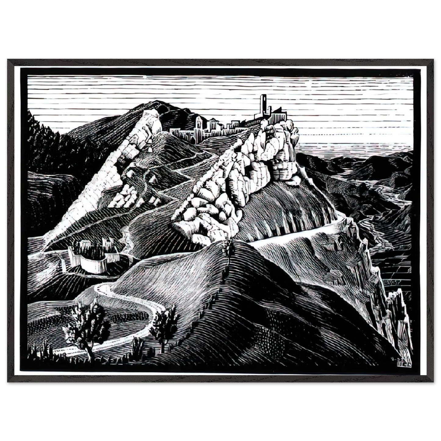 MC Escher - ESCHER (16) Wall Art - 60x80 cm / 24x32 inches - Fine Art Poster - -