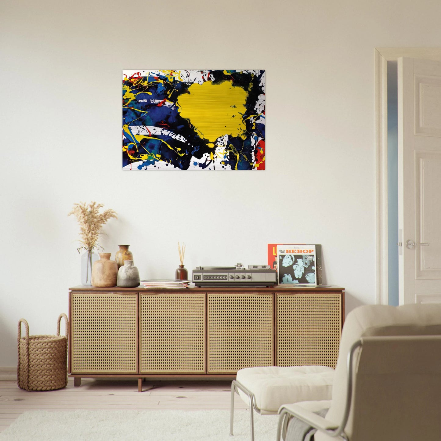 Untitled  SFP94-135  SFF 1805  - Sam Francis Brushed Aluminum Print - 70x100 cm / 28x40 inches | Sam Francis Aluminum Print | Sam Francis Prints