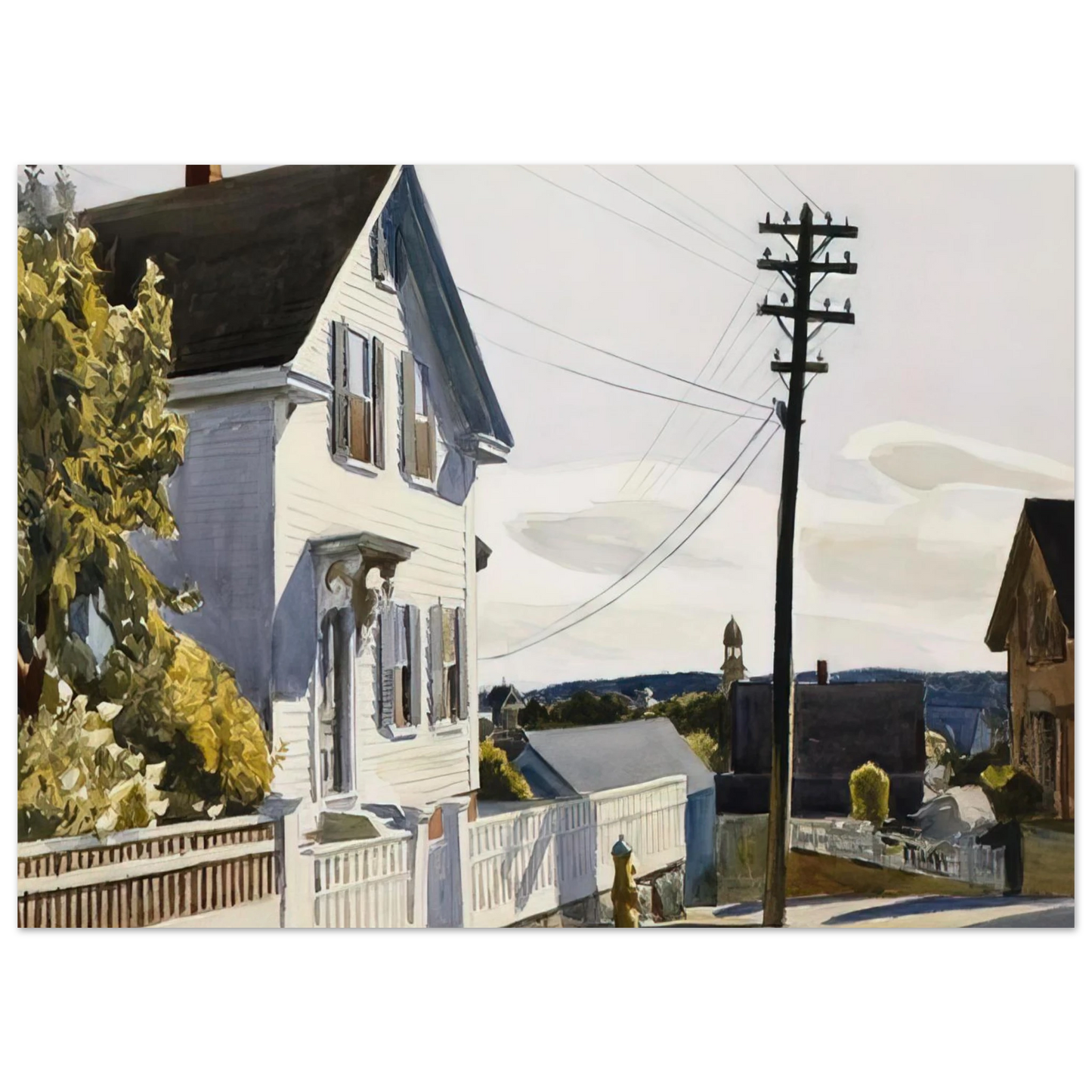 Edward Hopper - Adam s House Fine Art Poster - 40x60 cm / 16x24 inches