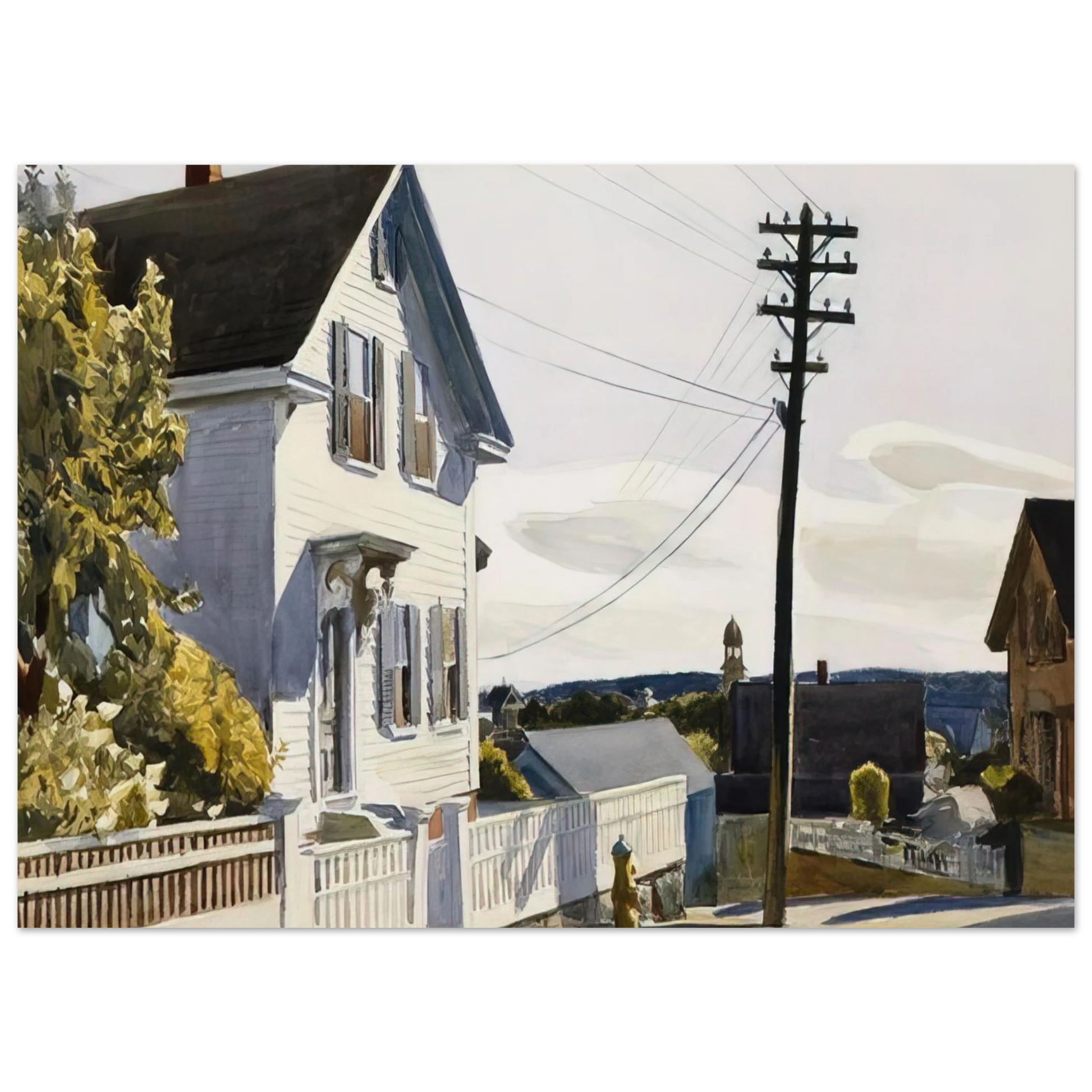 Edward Hopper - Adam s House Fine Art Poster - 40x60 cm / 16x24 inches