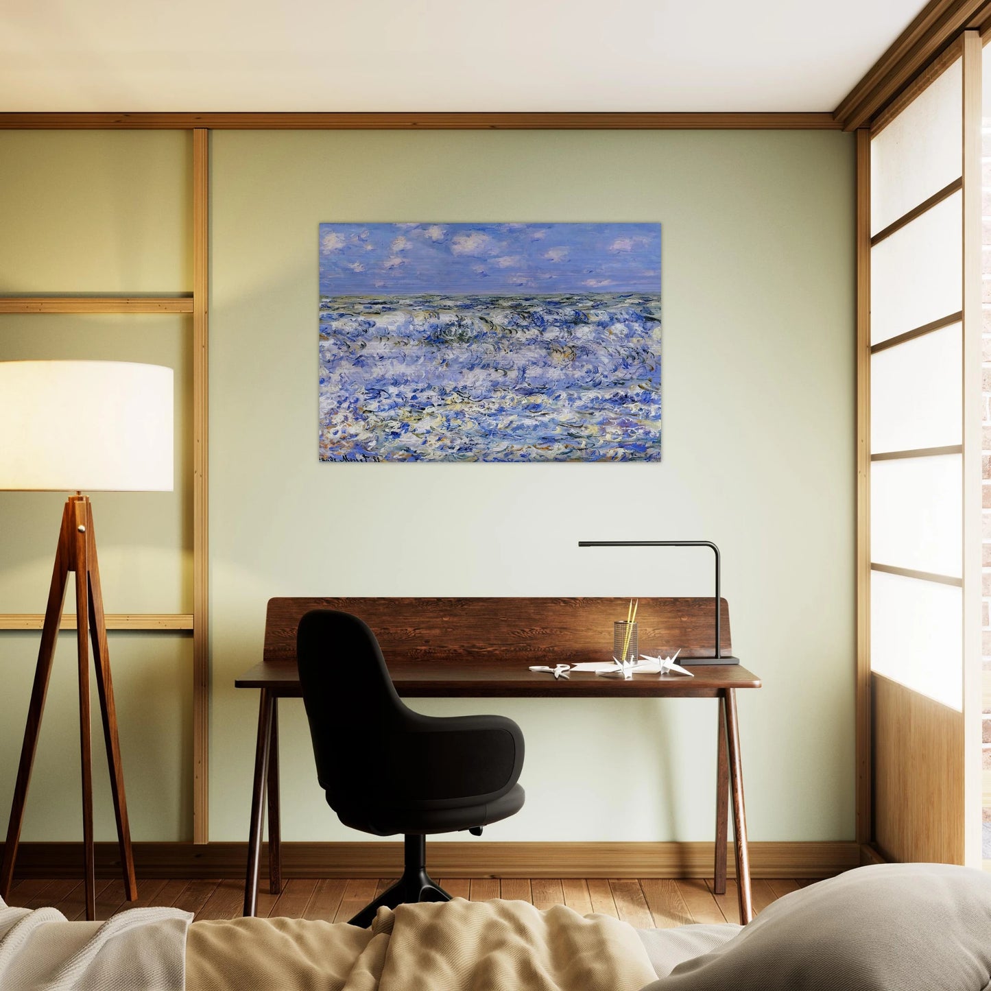 Waves Breaking - claude monet Brushed Aluminum Print - 70x100 cm / 28x40 inches | claude monet Aluminum Print | claude monet Prints
