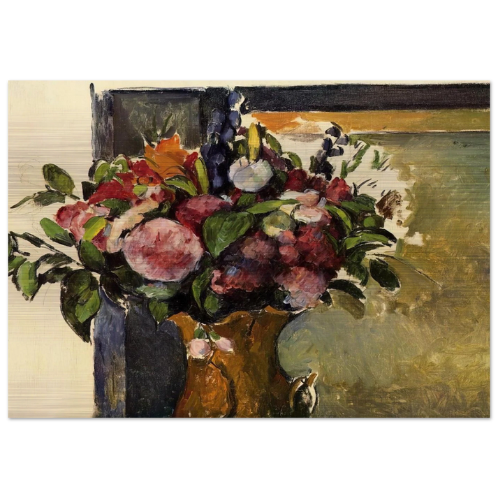 Flowers in a Vase - Paul Cézanne Brushed Aluminum Print - 70x100 cm / 28x40 inches | Paul Cézanne Aluminum Print | Paul Cézanne Prints