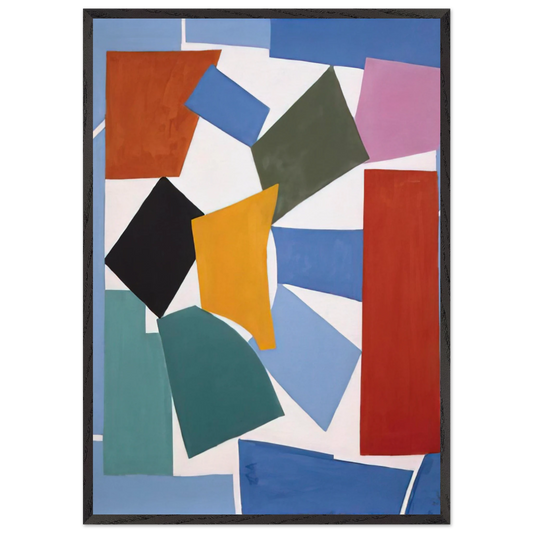 WATUSI HARD EDGE 1963 - Alma Woodsey Thomas Framed Art Print – Black Wooden Frame - Default Title - -Framed Art Print