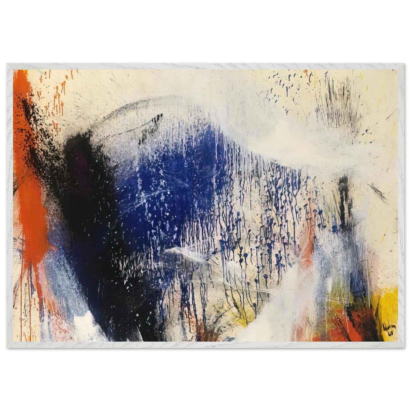 Helen Frankenthaler - Untitled - 1960 Wall art - 15x20 cm / 6x8 inches - Premium Wooden Framed Poster With Fine Art Paper - White frame
