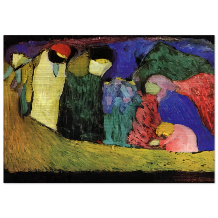 ENCOUNTER 1908 - Wassily Kandinsky Brushed Aluminum Print - 70x100 cm / 28x40 inches | Wassily Kandinsky Aluminum Print | Wassily Kandinsky Prints