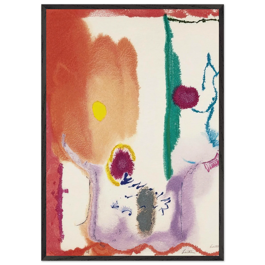 Beginnings - 2002 - Helen Frankenthaler Framed Art Print – Black Wooden Frame - Default Title - -Framed Art Print