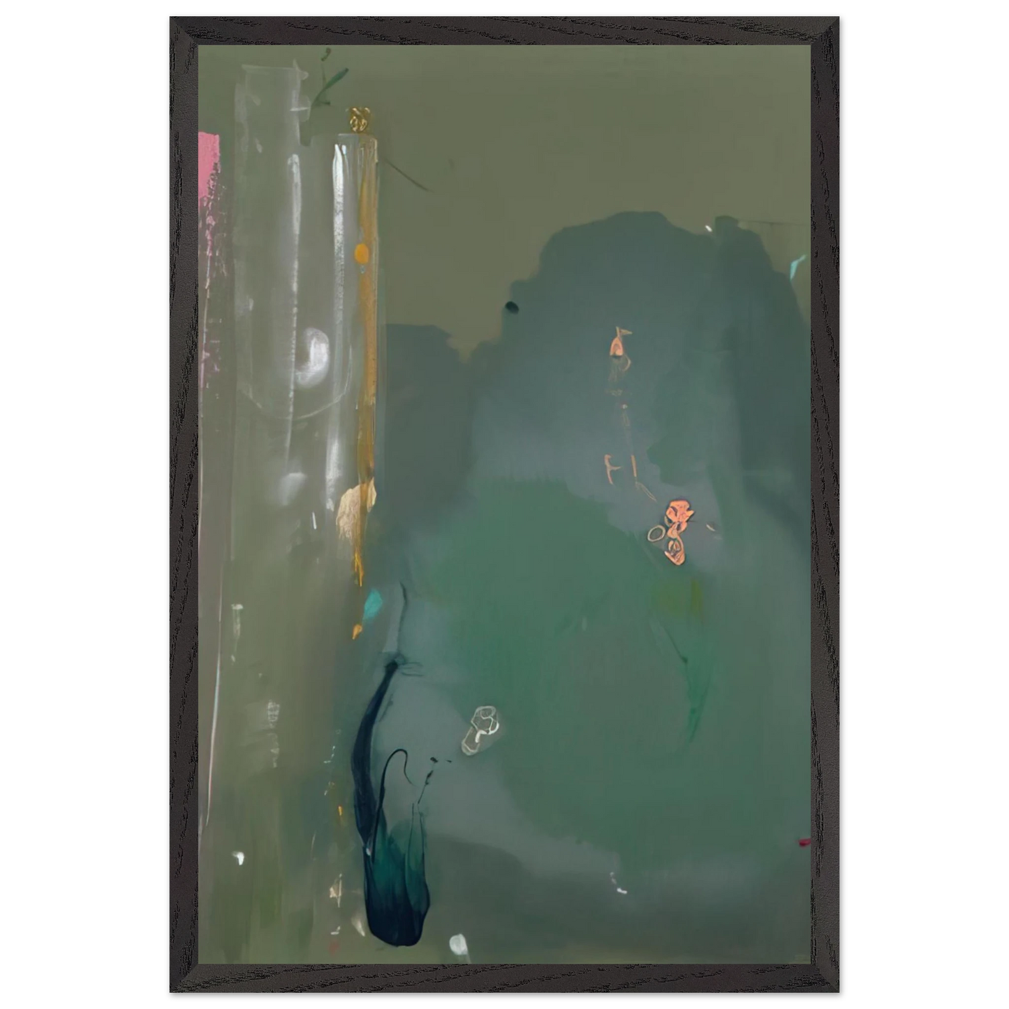 Helen Frankenthaler - CÃ´te d Argent - 1980 Wall art - 70x70 cm / 28x28 inches - Premium Wooden Framed Poster With Fine Art Paper - White frame