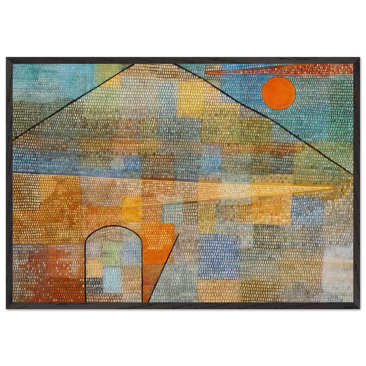 TO THE PARNASSUS 1932 - Paul Klee 70x100 cm / 28x40 inches Framed Art Print – Black Wooden Frame
