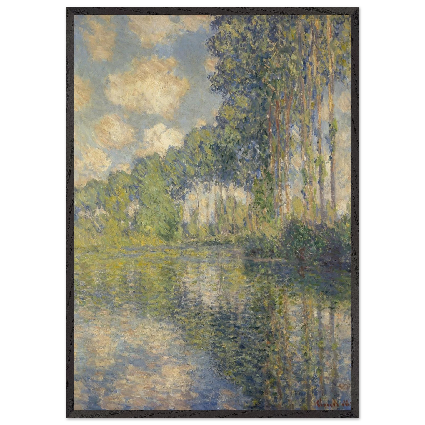 Poplars on the Epte - claude monet Framed Art Print – Black Wooden Frame - Default Title - -Framed Art Print