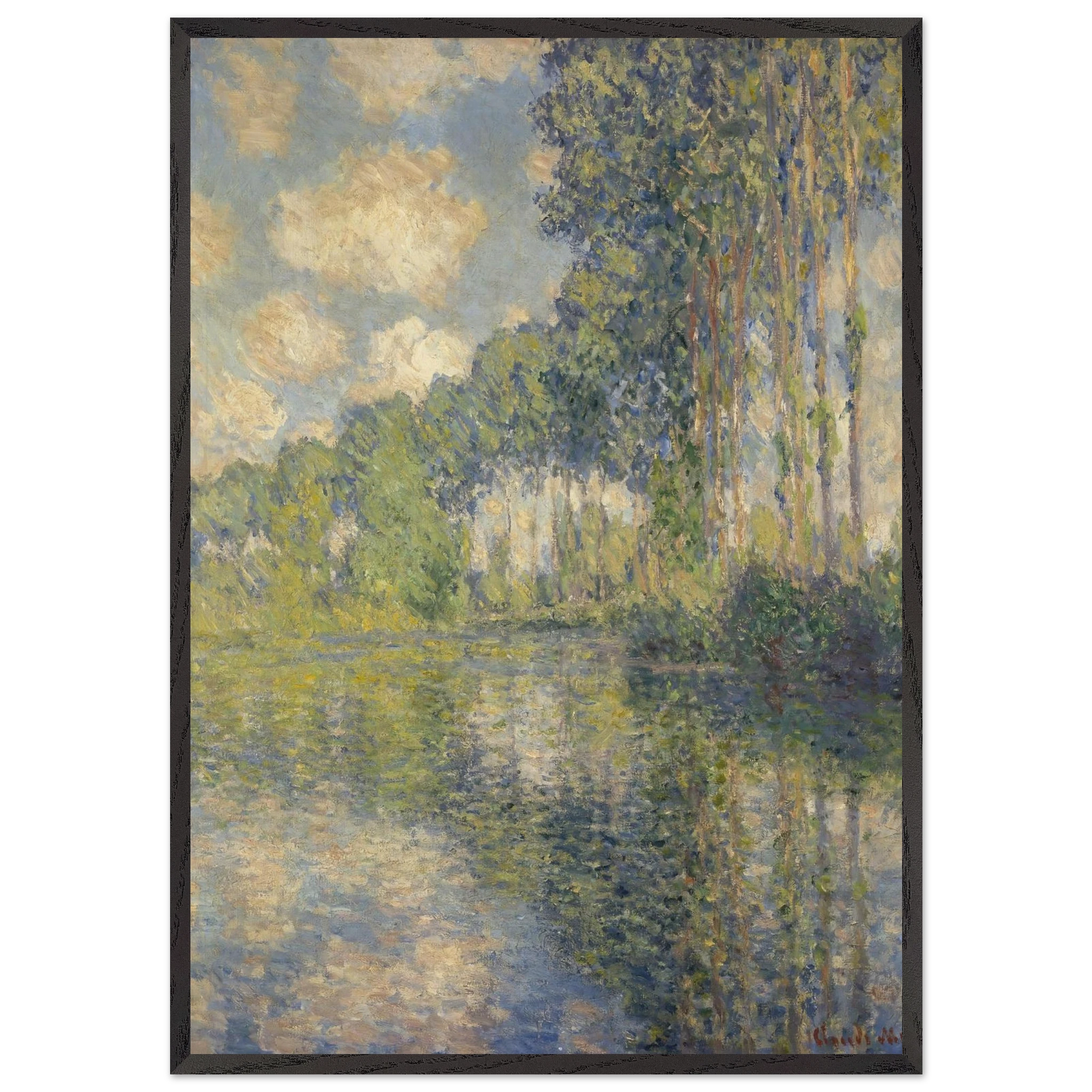 Poplars on the Epte - claude monet Framed Art Print – Black Wooden Frame - Default Title - -Framed Art Print