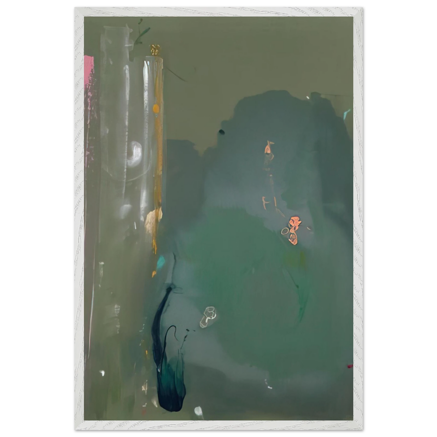 Helen Frankenthaler - CÃ´te d Argent - 1980 Wall art - 45x60 cm / 18x24 inches - Premium Wooden Framed Poster With Fine Art Paper - White frame
