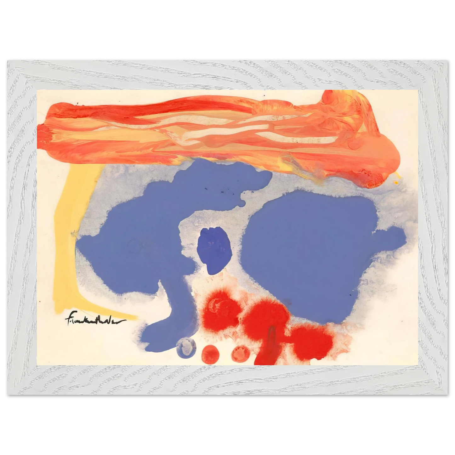 Helen Frankenthaler - Summerscene, Provincetown - 1961 Wall art - A3 (29.7 x 42  cm) - Premium Wooden Framed Poster With Fine Art Paper - Wood frame