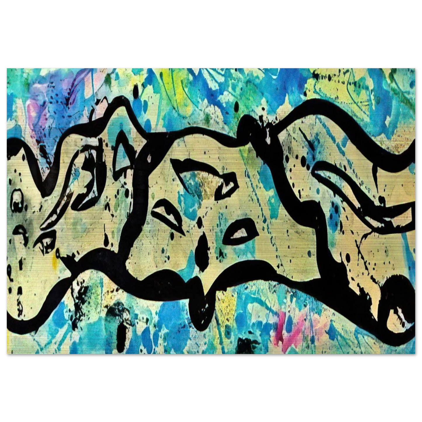 Untitled  Variant F  - Sam Francis Brushed Aluminum Print - 70x100 cm / 28x40 inches | Sam Francis Aluminum Print | Sam Francis Prints