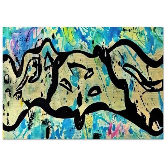 Untitled  Variant F  - Sam Francis Brushed Aluminum Print - 70x100 cm / 28x40 inches | Sam Francis Aluminum Print | Sam Francis Prints