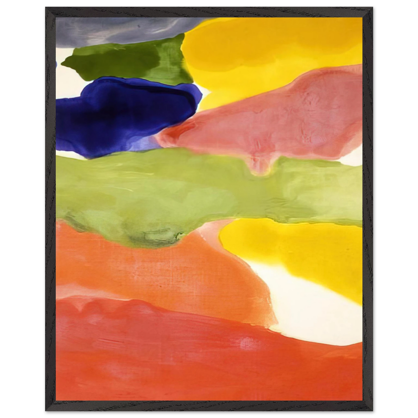 Helen Frankenthaler - Tutti-Fruitti - 1966 Wall art - 20x25 cm / 8x10 inches - Premium Wooden Framed Poster With Fine Art Paper - White frame
