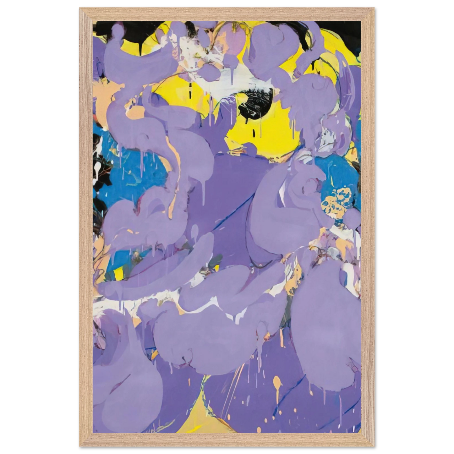 Helen Frankenthaler - Untitled - 1978 Wall art - A2 (42 x 59.4  cm) - Premium Wooden Framed Poster With Fine Art Paper - Black frame