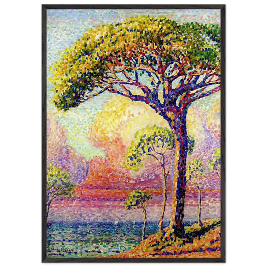 A Pine Tree - Henri-Edmond Cross Framed Art Print – Black Wooden Frame - Default Title - -Framed Art Print