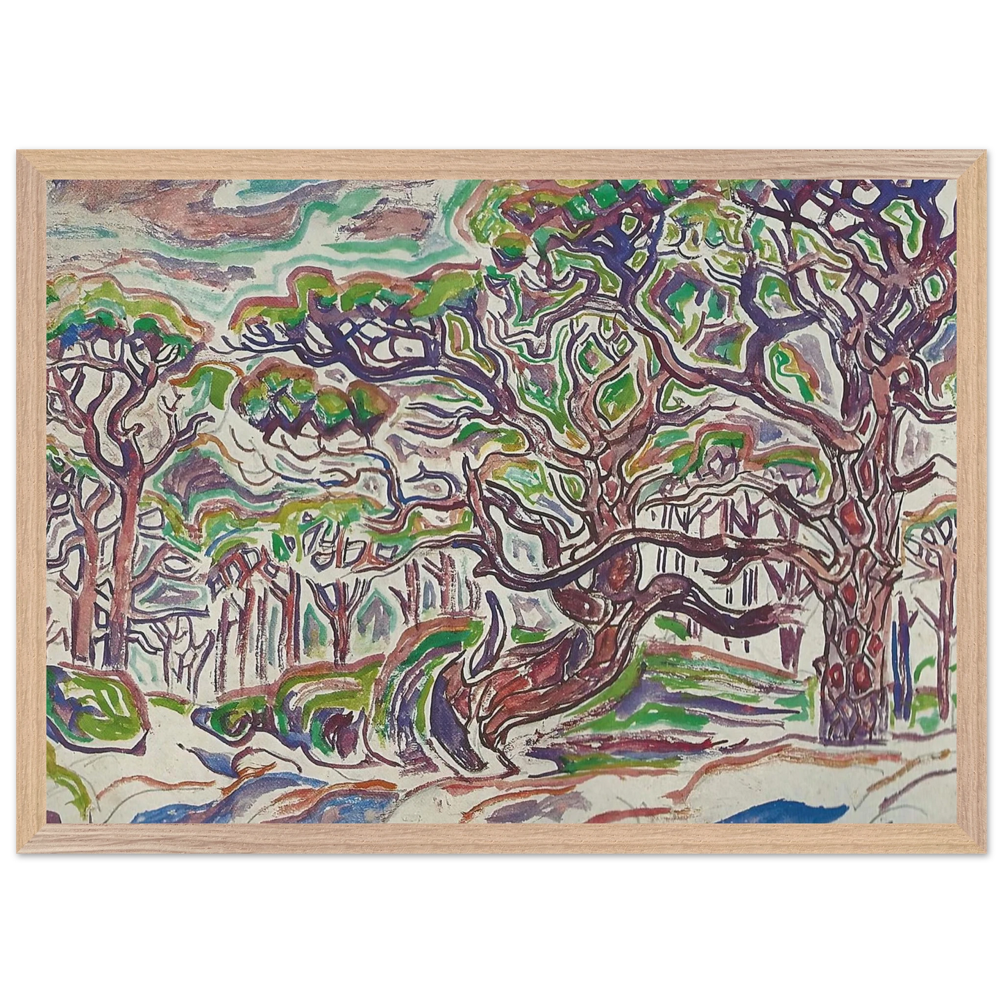 Walter Inglis Anderson - Walter Anderson Wall art - 60x80 cm / 24x32 Inches - Premium Wooden Framed Poster With Fine Art Paper - Black frame