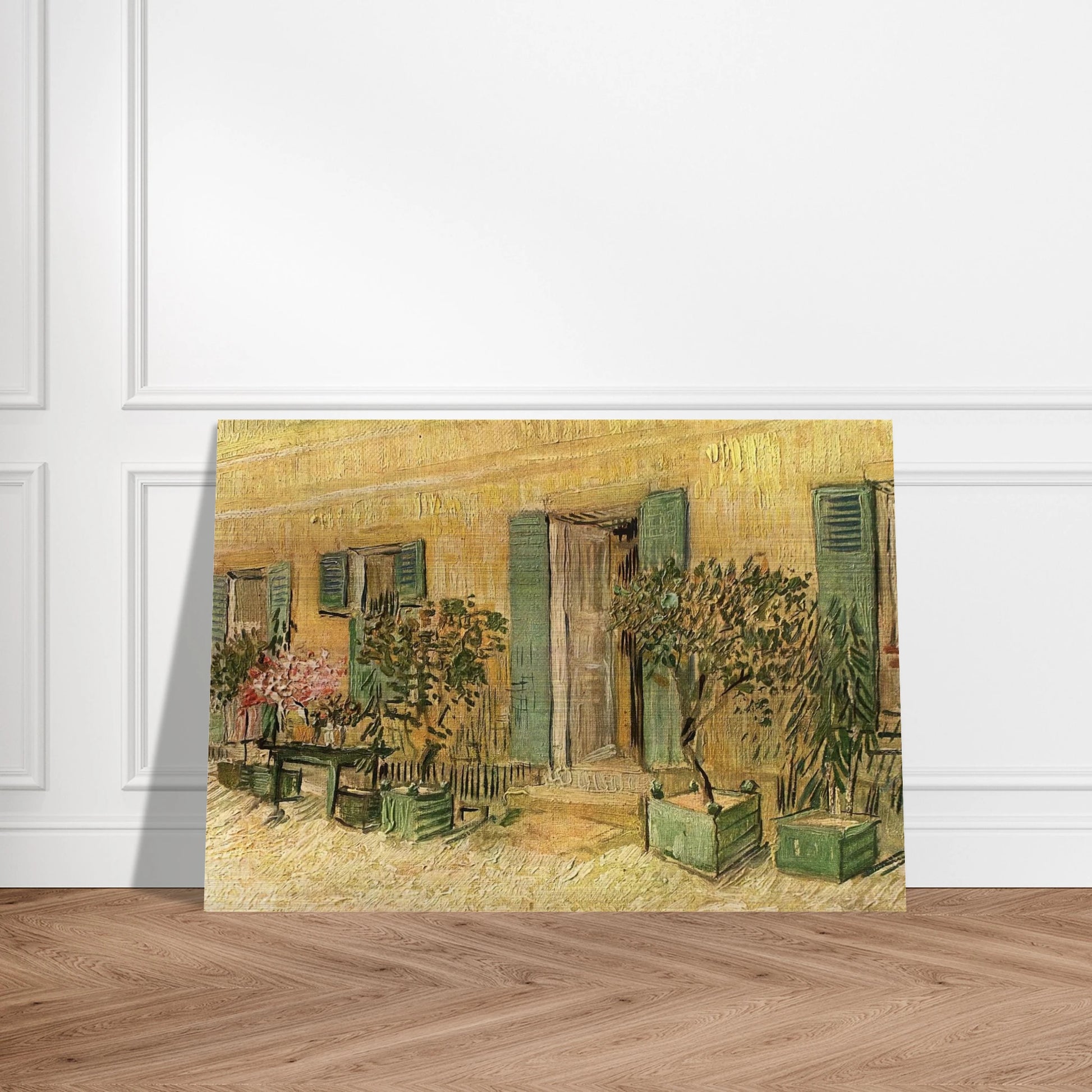 Exterior of a Restaurant at Asnieres - Vincent van Gogh Brushed Aluminum Print - 70x100 cm / 28x40 inches | Vincent van Gogh Aluminum Print | Vincent van Gogh Prints