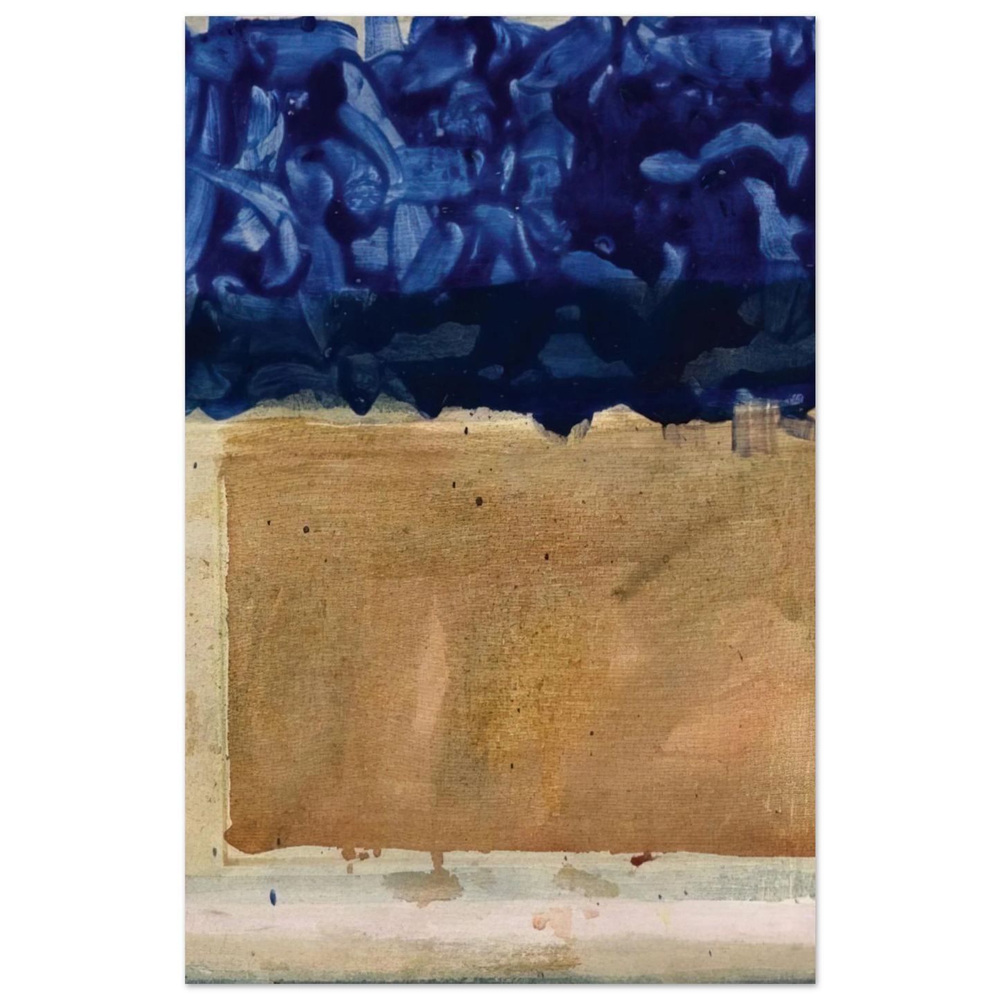 Helen Frankenthaler - Shoreline - 1952 Wall art - 40x60 cm / 16x24 inches - Premium Wooden Framed Poster With Fine Art Paper - White frame