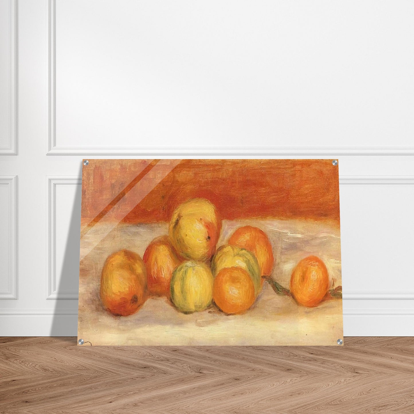 Apples and Manderines - Pierre-Auguste Renoir Acrylic Print - 70x100 cm / 28x40″ inches | Pierre-Auguste Renoir Wall Art | Pierre-Auguste Renoir Prints