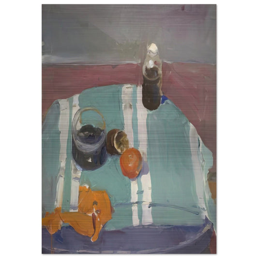 Still Life with Orange Peel - Richard Diebenkorn Brushed Aluminum Print - 70x100 cm / 28x40 inches | Richard Diebenkorn Aluminum Print | Richard Diebenkorn Prints