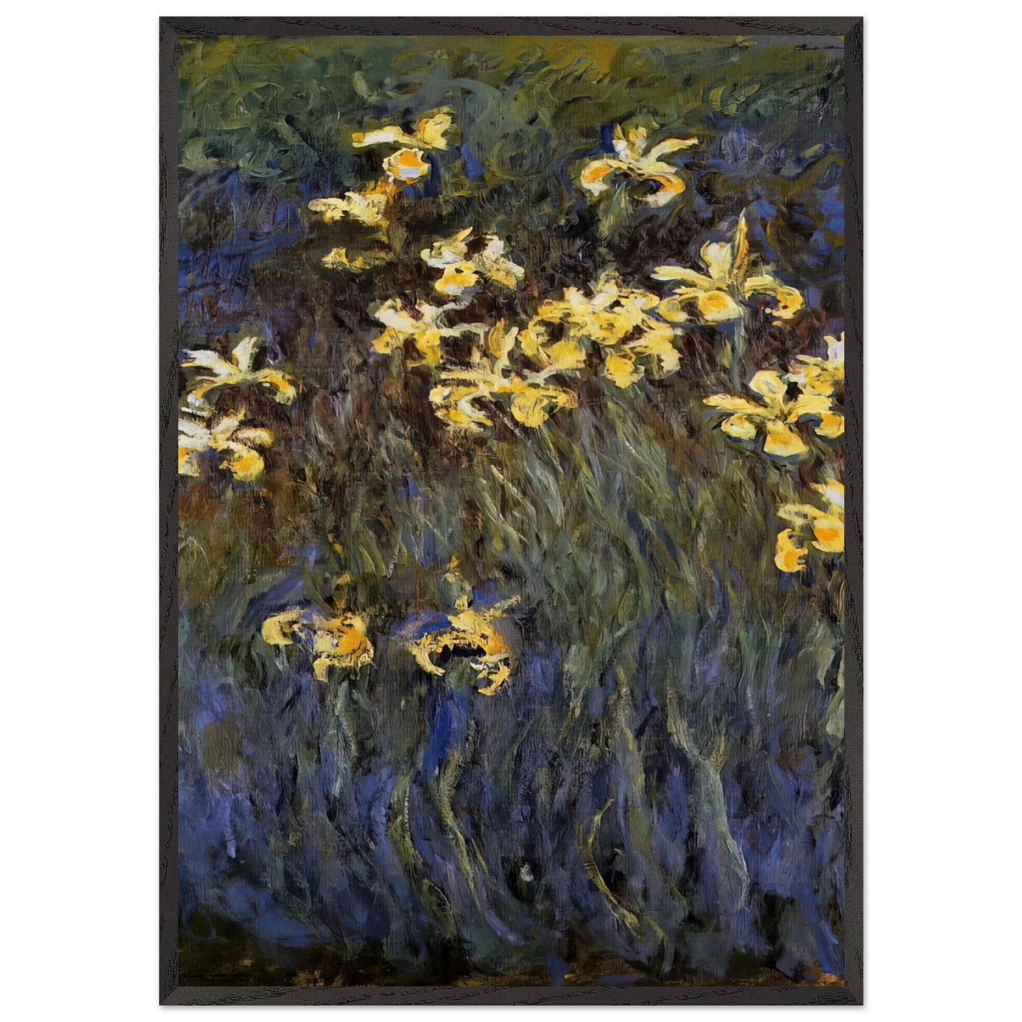 The Yellow Irises - claude monet Framed Art Print – Black Wooden Frame - Default Title - -Framed Art Print
