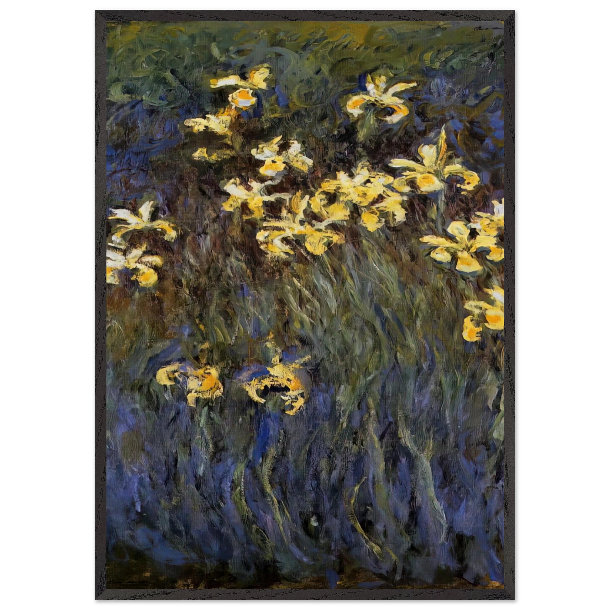The Yellow Irises - claude monet Framed Art Print – Black Wooden Frame - Default Title - -Framed Art Print