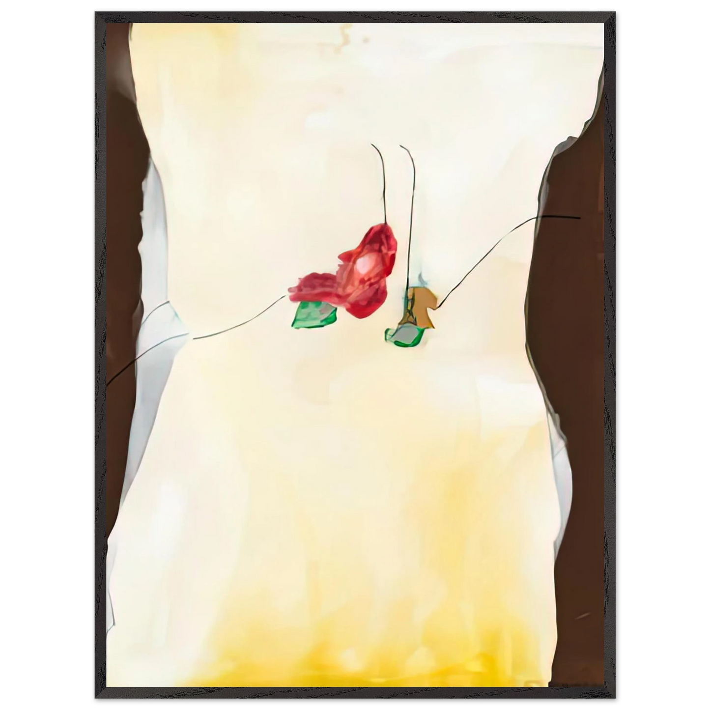 Helen Frankenthaler - Chill Factor, 1973- Wall Art - 30x40 cm / 12x16 inches - Premium Wooden Framed Poster With Fine Art Paper - Black frame