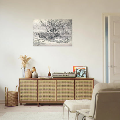 Garden of the Asylum - Vincent van Gogh Brushed Aluminum Print - 70x100 cm / 28x40 inches | Vincent van Gogh Aluminum Print | Vincent van Gogh Prints