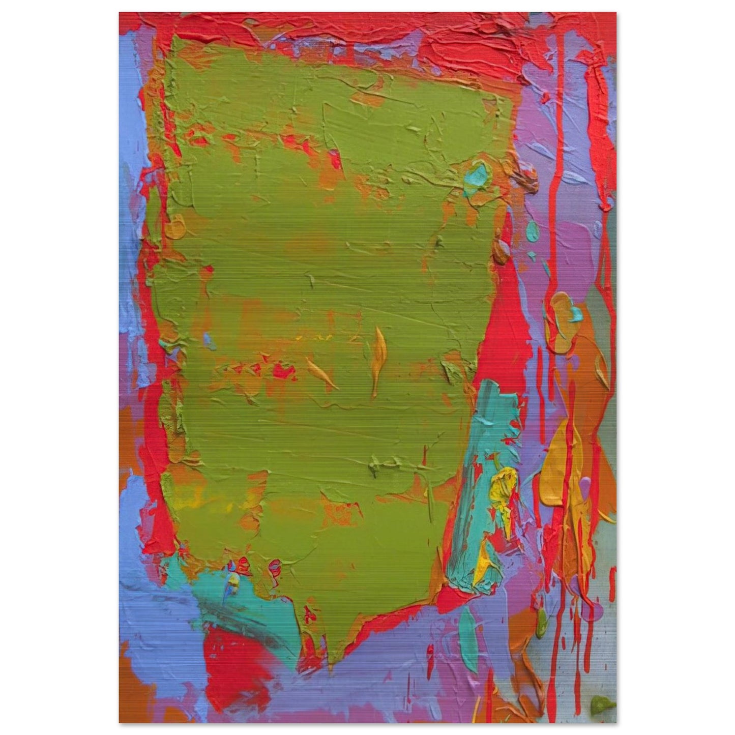 21.1.75 - 1975 - John Hoyland Brushed Aluminum Print - 70x100 cm / 28x40 inches | John Hoyland Aluminum Print | John Hoyland Prints