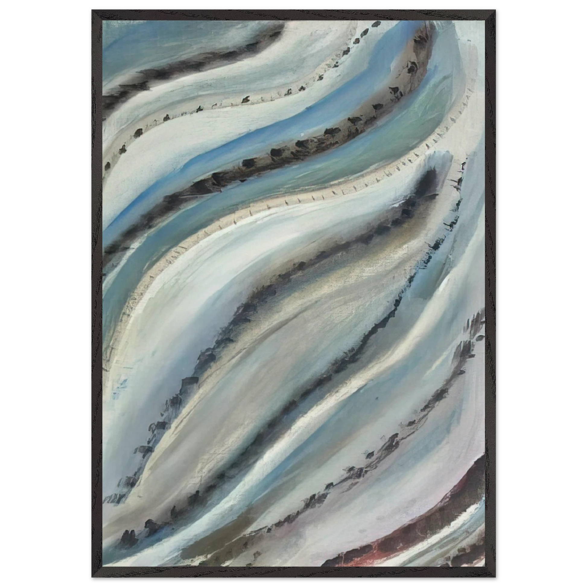 UNTITLED MP 1577 1977 - Henri Michaux 70x100 cm / 28x40 inches Framed Art Print – Black Wooden Frame