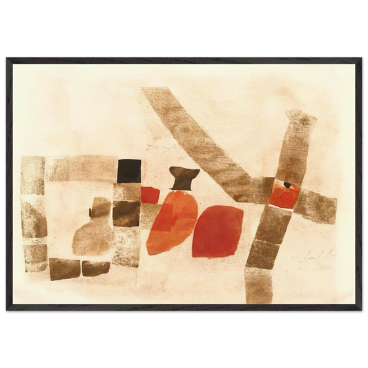 Dongo - 1964 - Julius Bissier Framed Art Print – Black Wooden Frame - Default Title - -Framed Art Print