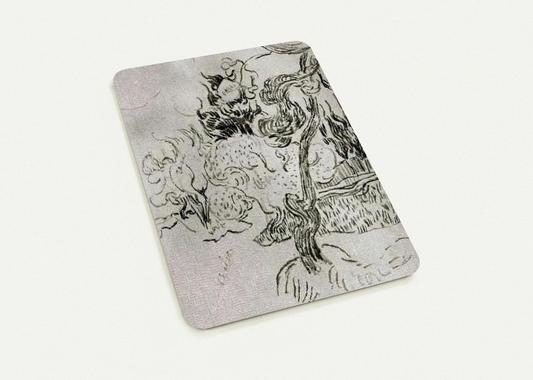 A Pine Tree and Cypresses in the Garden of the Asylum By Vincent van Gogh Pack of 10 Post Cards | Vincent van Gogh Post Cards | A6 (10.5 x 14.8 cm) - 4.1 x 5.8 inches