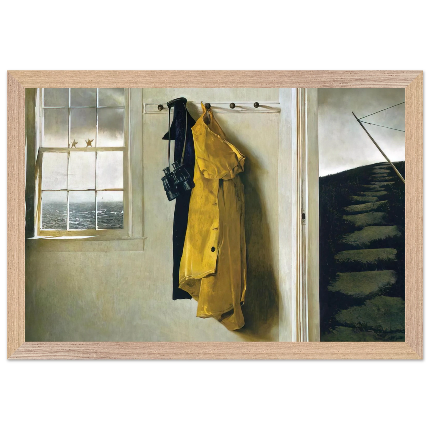 Andrew Wyeth - SQUALL Wall Art - 30x40 cm / 12x16 inches - Premium Wooden Framed Poster With Fine Art Paper - Black frame