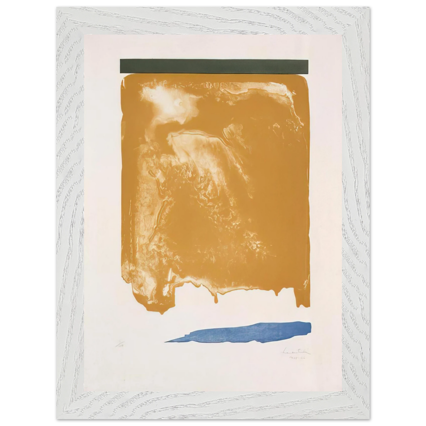 Helen Frankenthaler - Persian Garden - 1966 Wall art - 30x40 cm / 12x16 inches - Premium Wooden Framed Poster With Fine Art Paper - Black frame