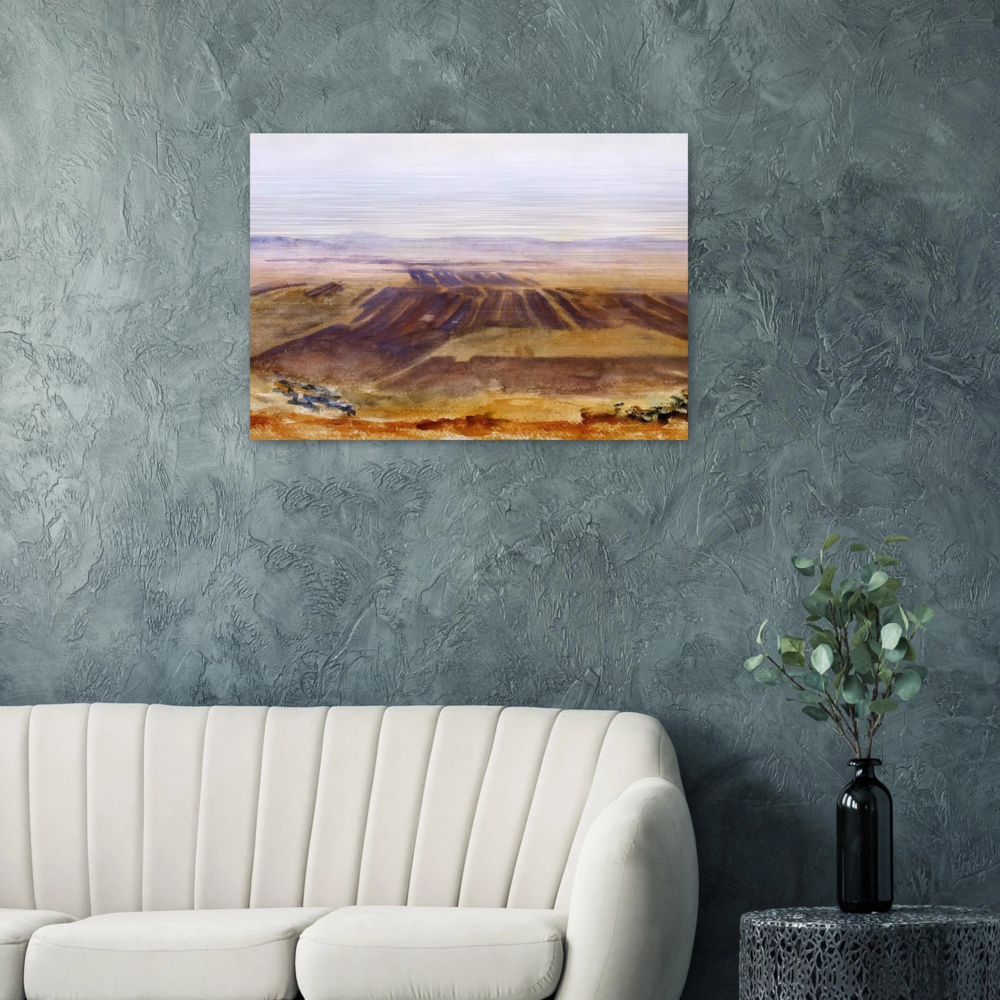 The Plains from Nazareth - John Singer Sargent Brushed Aluminum Print - 70x100 cm / 28x40 inches | John Singer Sargent Aluminum Print | John Singer Sargent Prints