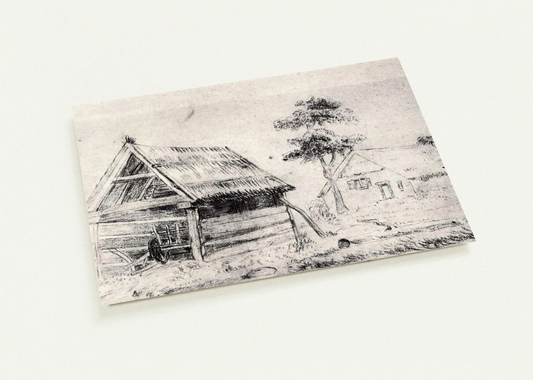 Barn and Farmhouse By Vincent van Gogh Pack of 10 Post Cards | Vincent van Gogh Post Cards | A6 (10.5 x 14.8 cm) - 4.1 x 5.8 inches