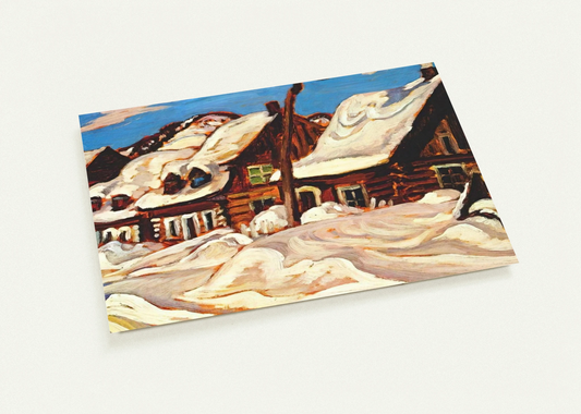 Houses, St. Urbain - 1934 By A.Y. Jackson Pack of 10 Post Cards | A.Y. Jackson Post Cards | A6 (10.5 x 14.8 cm) - 4.1 x 5.8 inches