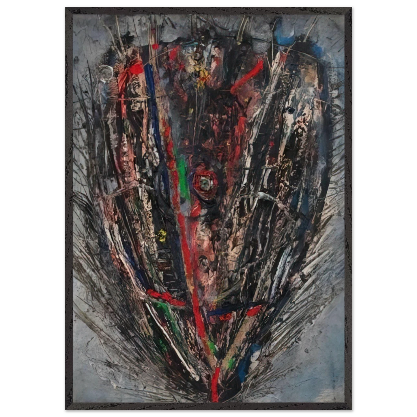 La flamme - 1947 - Wols Framed Art Print – Black Wooden Frame - Default Title - -Framed Art Print