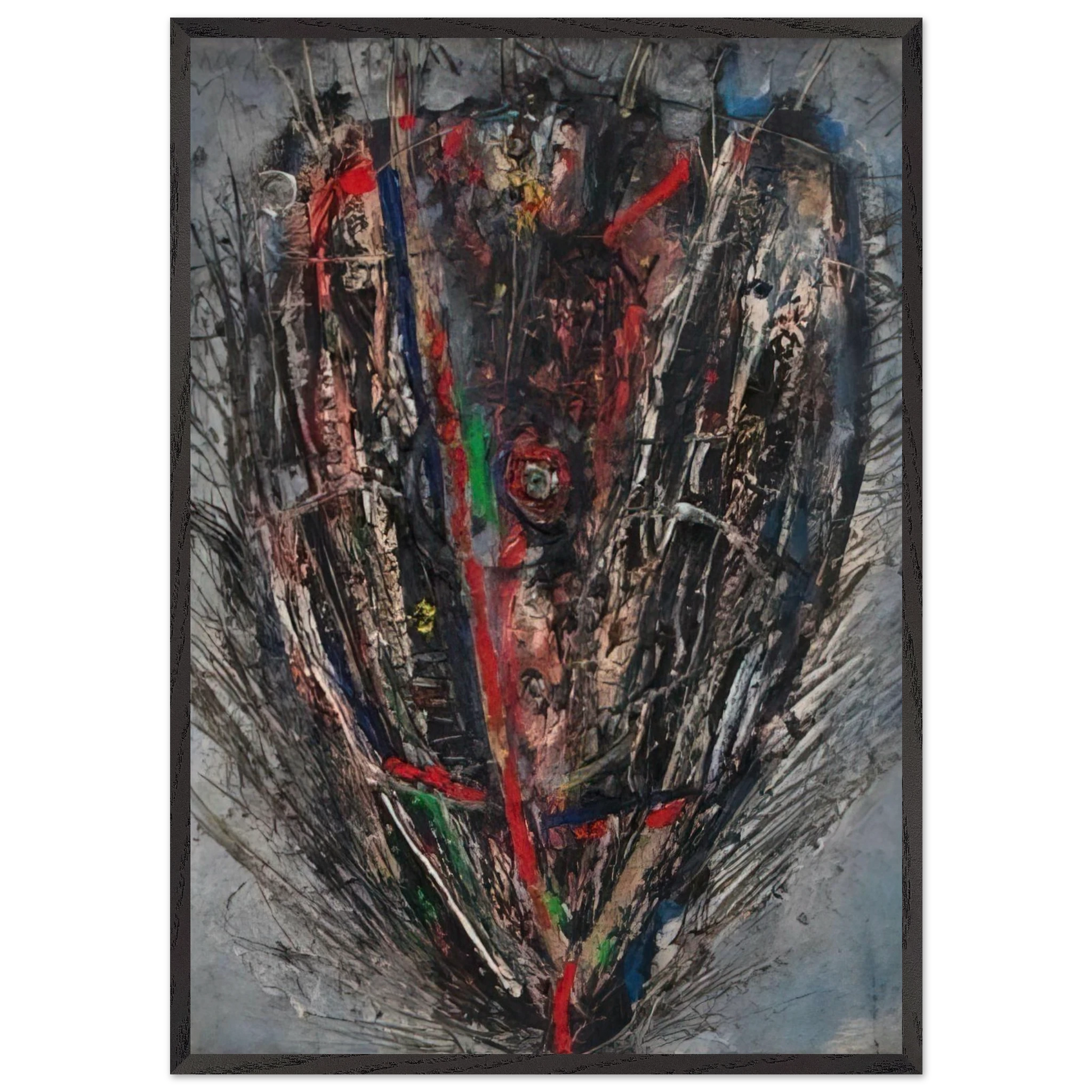 La flamme - 1947 - Wols Framed Art Print – Black Wooden Frame - Default Title - -Framed Art Print