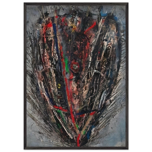 La flamme - 1947 - Wols Framed Art Print – Black Wooden Frame - Default Title - -Framed Art Print