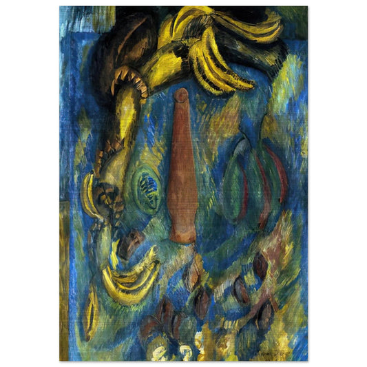 STILL LIFE WITH BANANAS 1909 - Raoul Dufy Brushed Aluminum Print - 70x100 cm / 28x40 inches | Raoul Dufy Aluminum Print | Raoul Dufy Prints