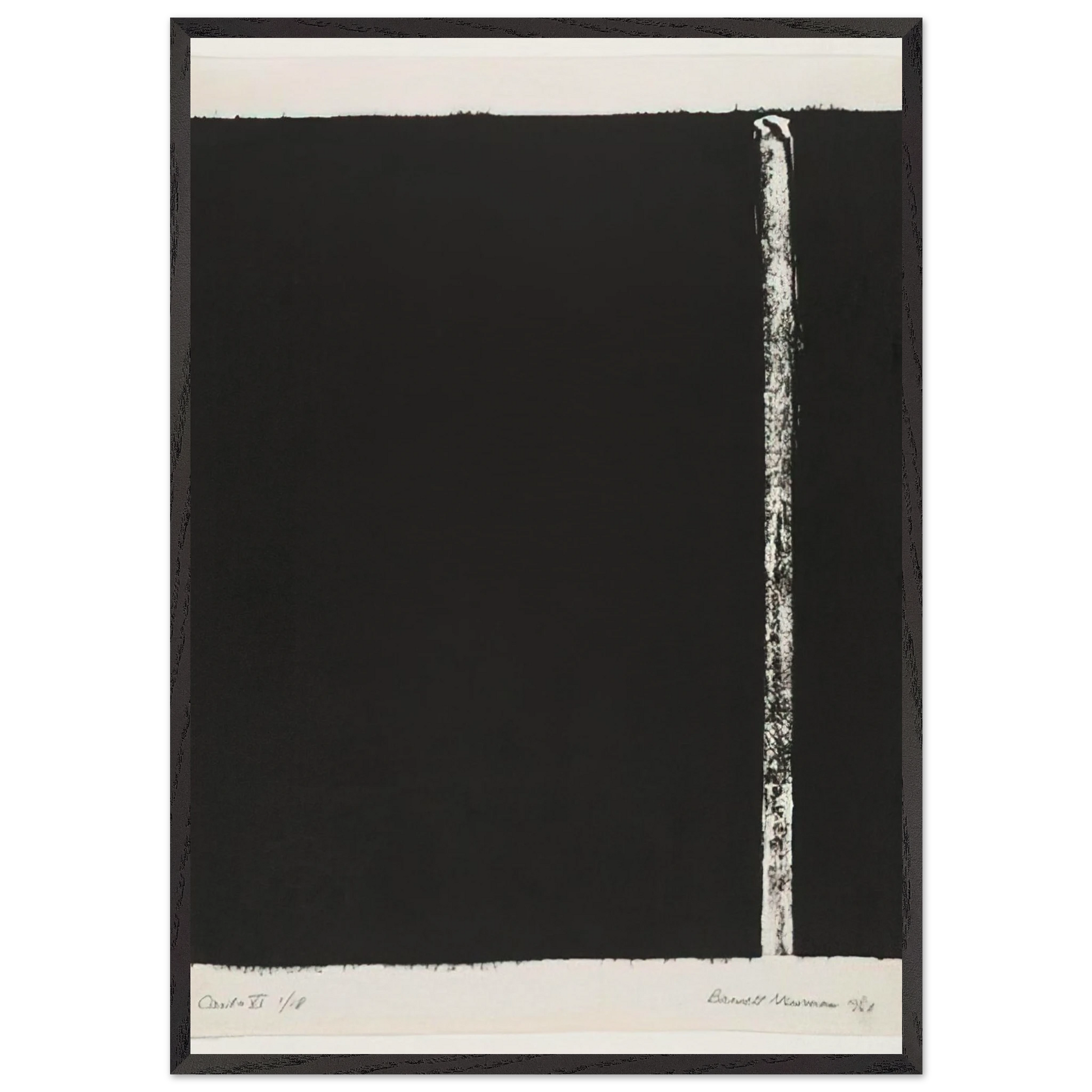 Canto VI - Barnett Newman Framed Art Print – Black Wooden Frame - Default Title - -Framed Art Print