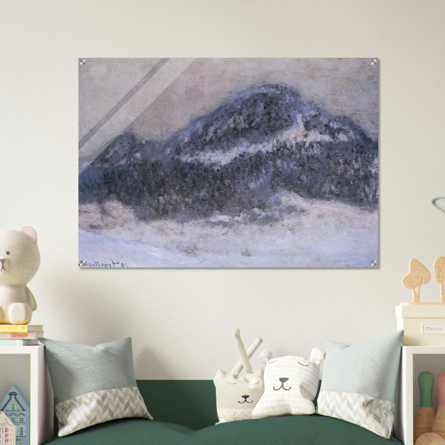 Mount Kolsaas in Misty Weather - claude monet Acrylic Print - 70x100 cm / 28x40″ inches