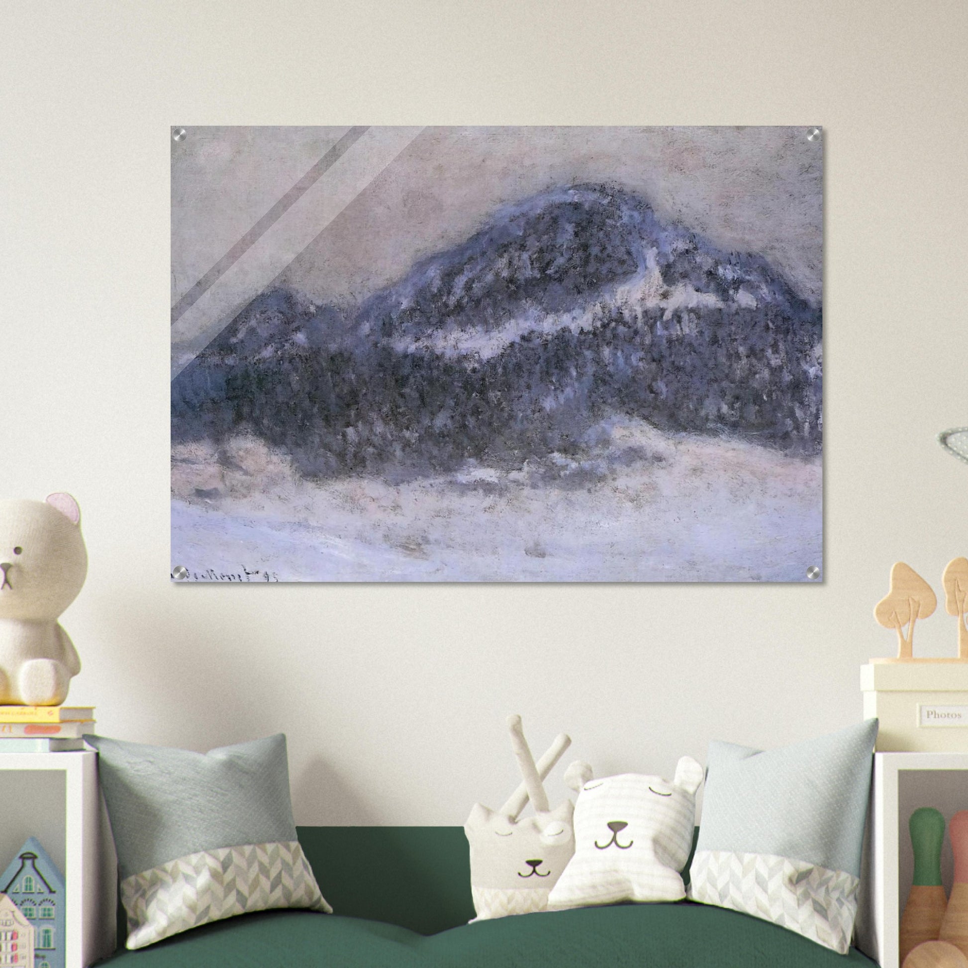 Mount Kolsaas in Misty Weather - claude monet Acrylic Print - 70x100 cm / 28x40″ inches