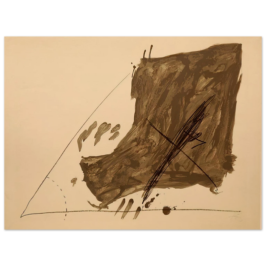 Antoni Tapies - ANGLE ET TACHES 1968 Fine Art Poster - Default Title