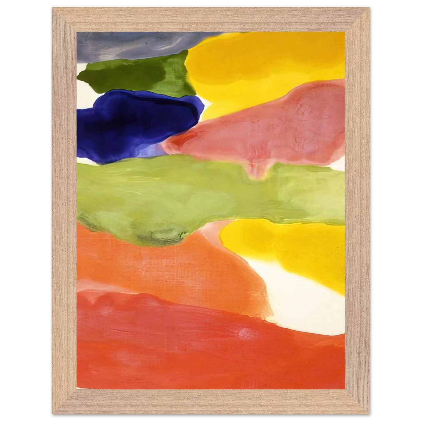Helen Frankenthaler - Tutti-Fruitti - 1966 Wall art - 28x43  cm / XL (11x17 inches) - Premium Wooden Framed Poster With Fine Art Paper - Wood frame